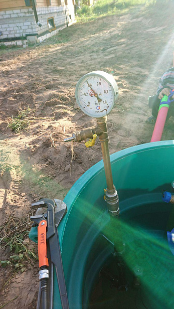 Монтаж газгольдера в д. Лишки