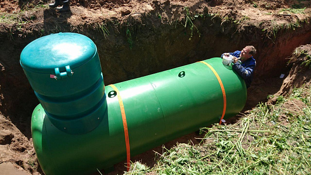 Монтаж газгольдера в д. Лишки