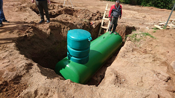 Монтаж газгольдера в д. Лишки