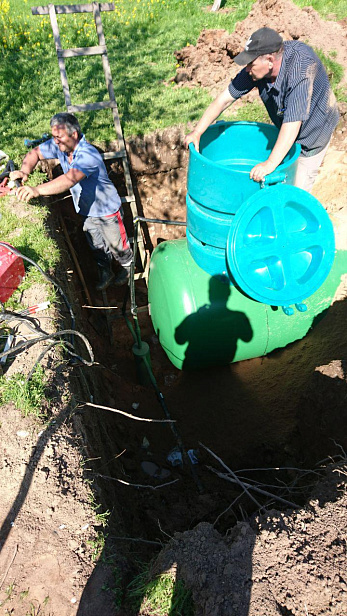 Монтаж газгольдера в д. Троица