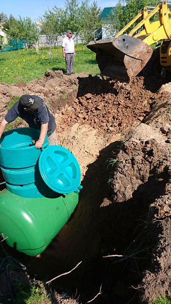 Монтаж газгольдера в д. Троица